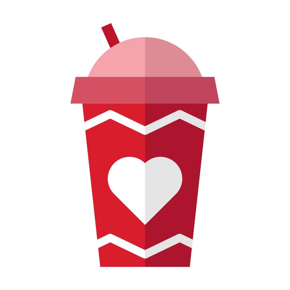 Drinks cup flat illustration vector