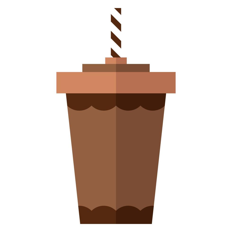 Chocolate drink flat illustration vector