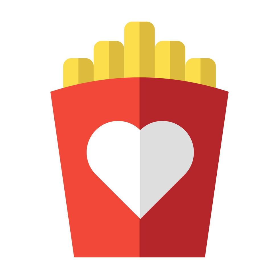 French fries flat design illustration vector