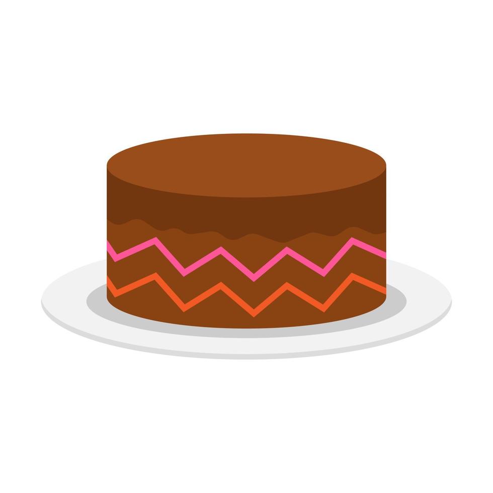 Beautiful cake flat illustration vector