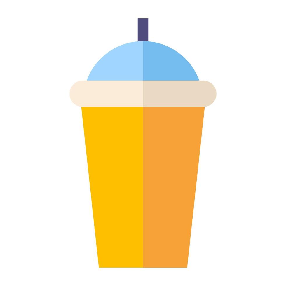 Drinks cup flat illustration vector