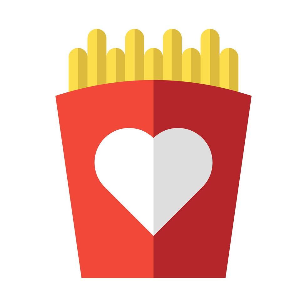 French fries flat design illustration vector