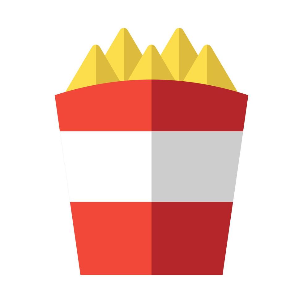 ilustración de diseño plano de papas fritas vector