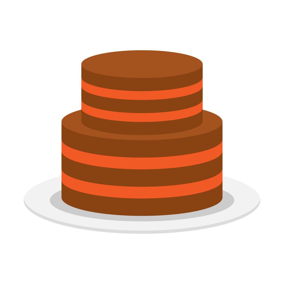 Beautiful cake flat illustration vector