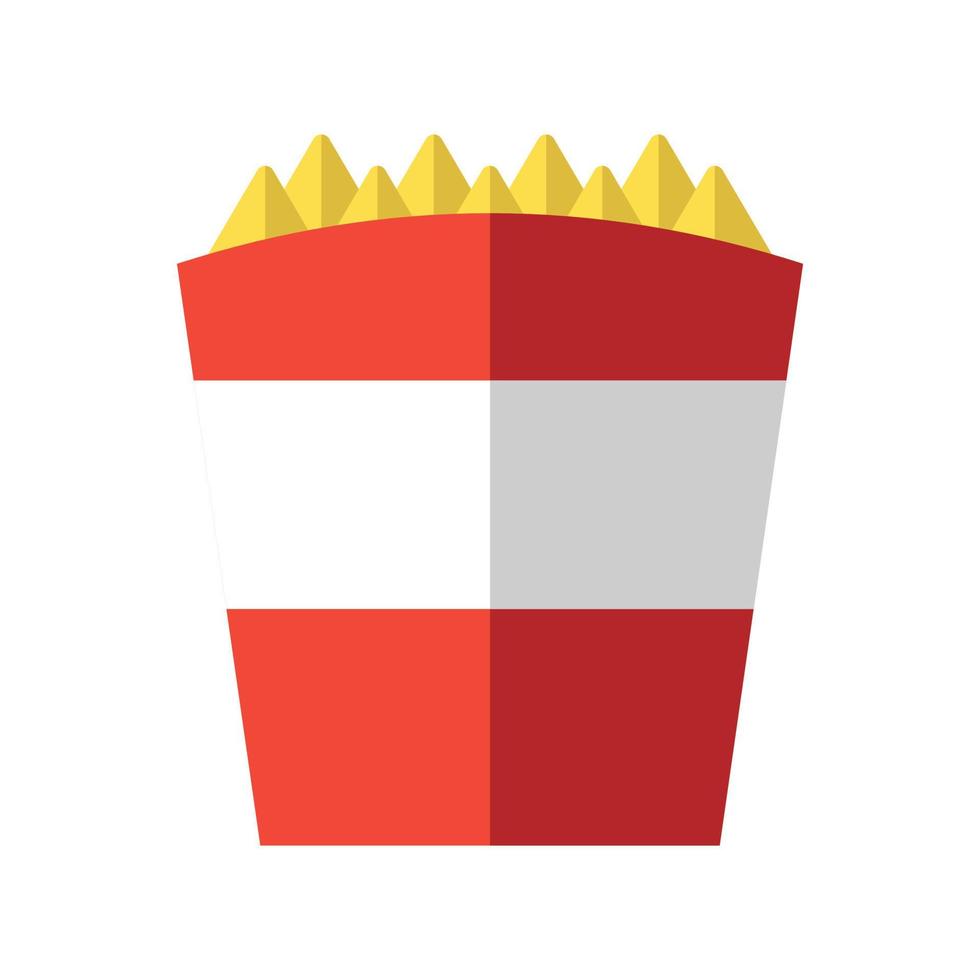 ilustración de diseño plano de papas fritas vector