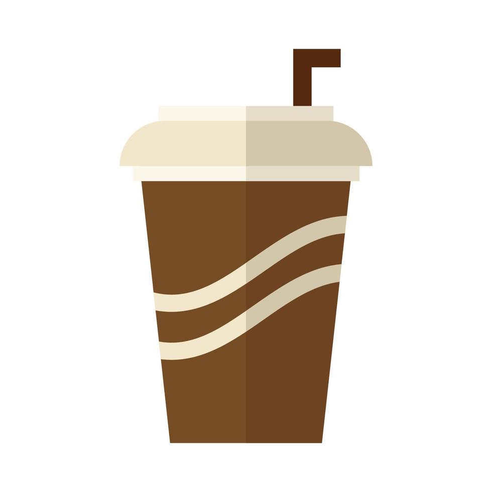 ilustración plana de bebida de café vector
