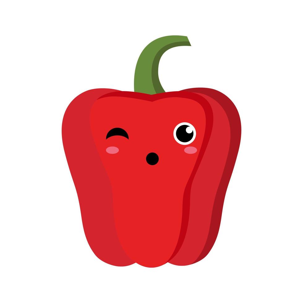 Cute peppers cartoon illustration vector