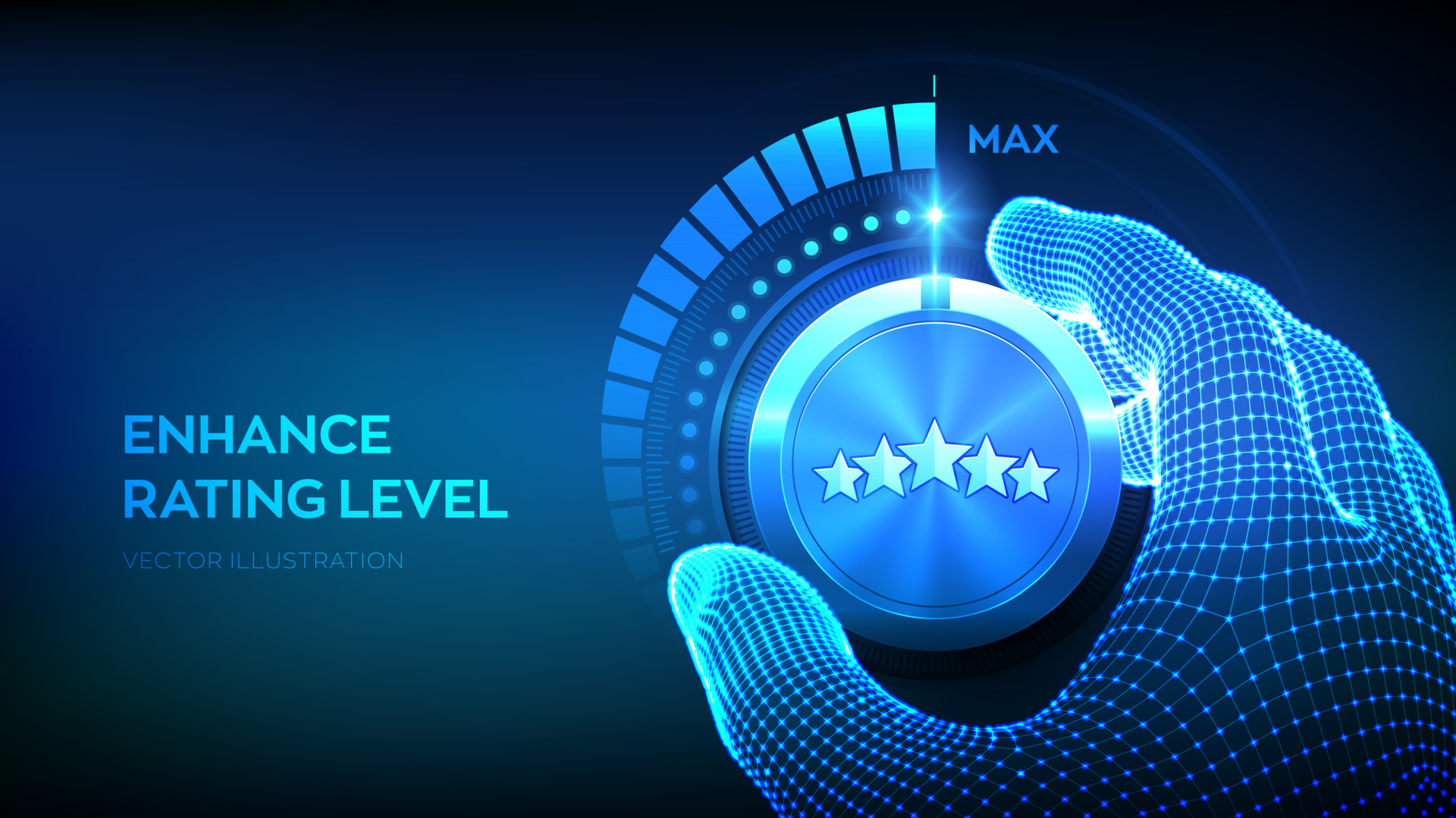 rating-levels-knob-button-increasing-customer-review-rating-wireframe