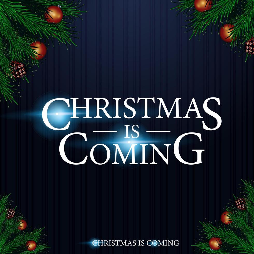 Christmas is coming, logo, sign, symbol vector
