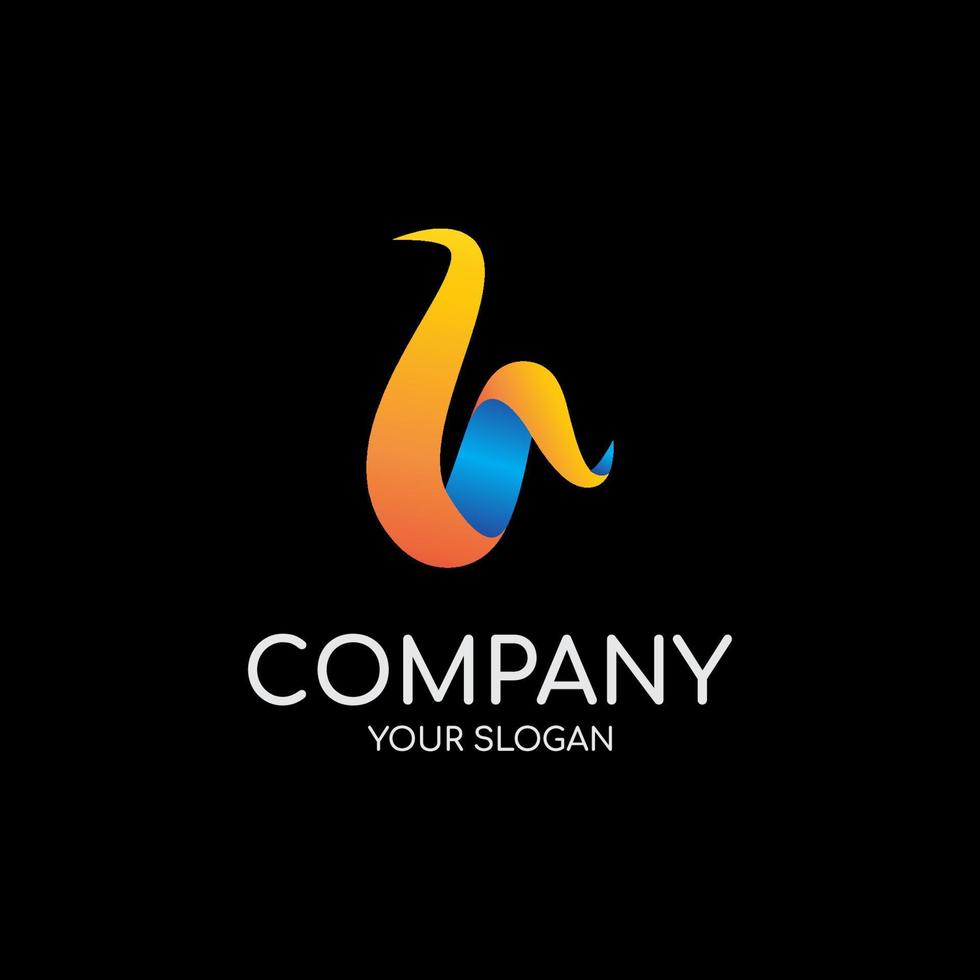 Abstract vector logo template gradient color