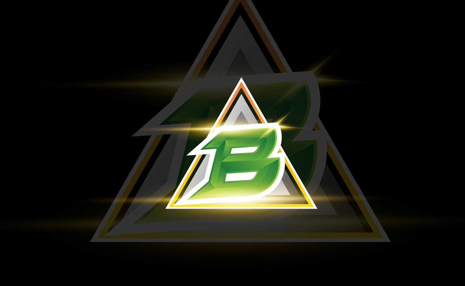 Ilustración vectorial plantilla de logotipo inicial gráfico de la letra b para deportes o juegos. ilustración vectorial vector