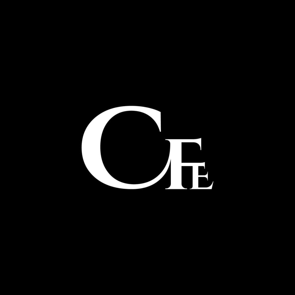 plantilla de logotipo de vector de monograma de letras iniciales de cfe