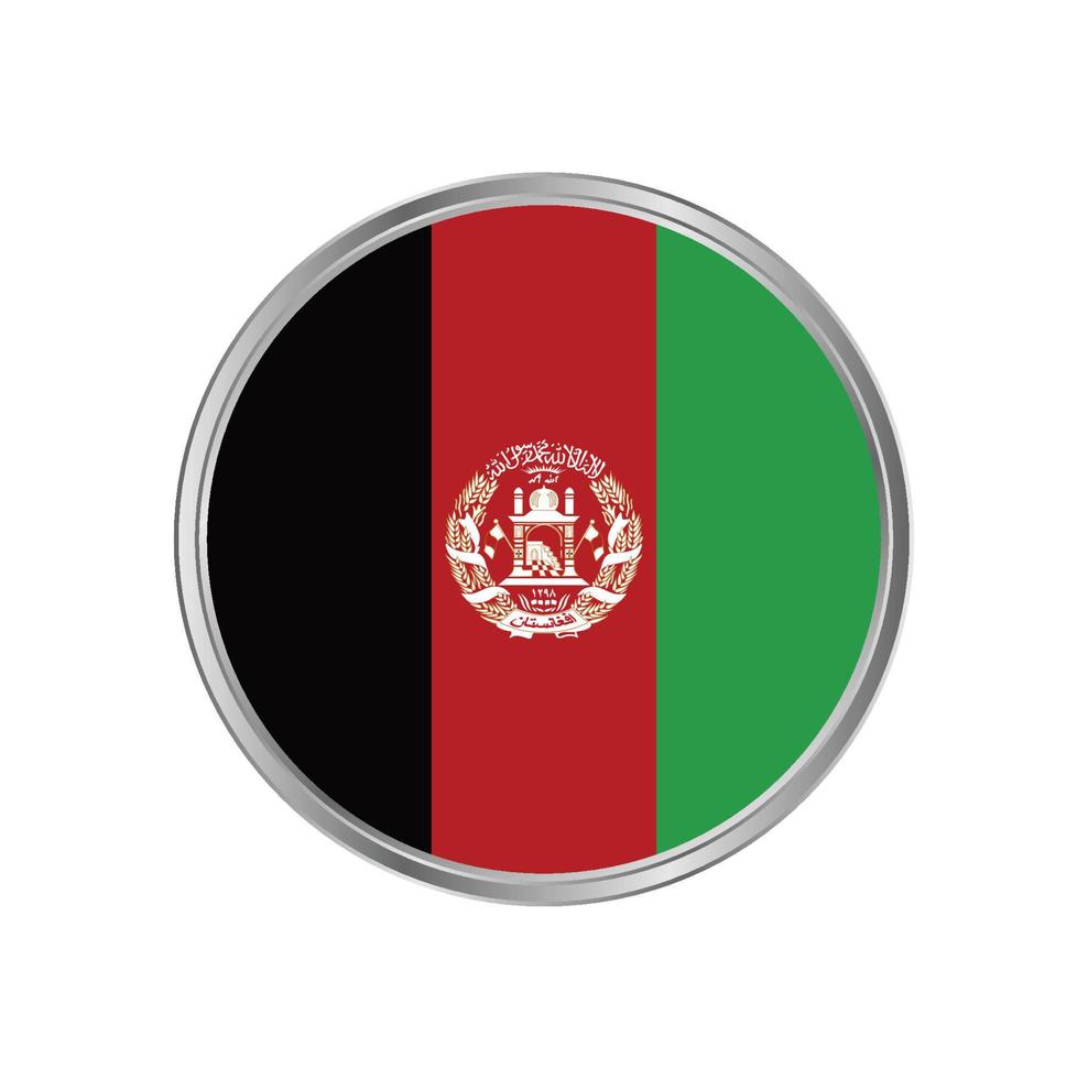 bandera de afganistán con marco de círculo vector