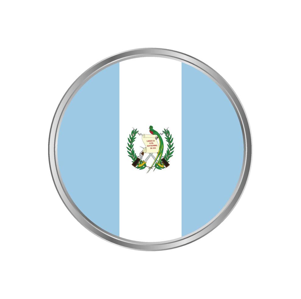 Guatemala Flag with metal frame vector