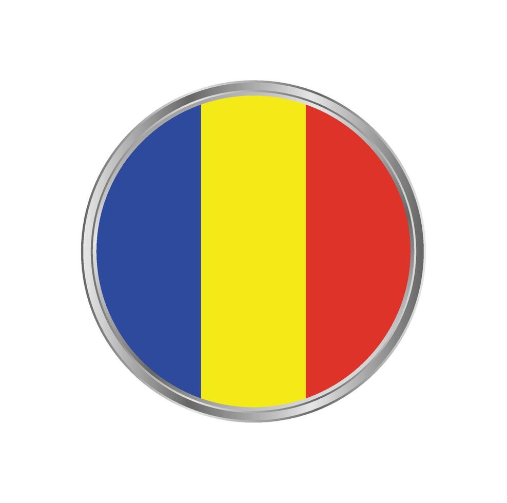 Romania or Chad Flag with Circle Frame vector