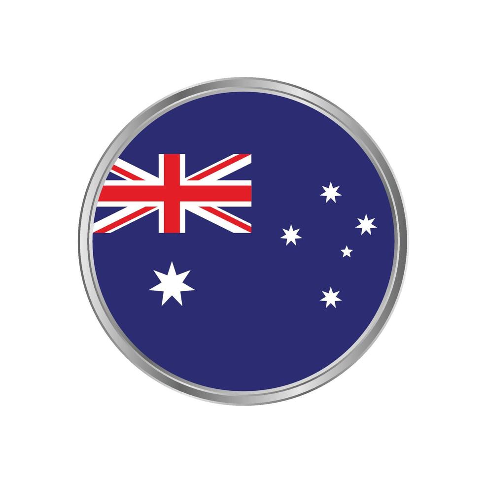 bandera de australia con marco de metal vector
