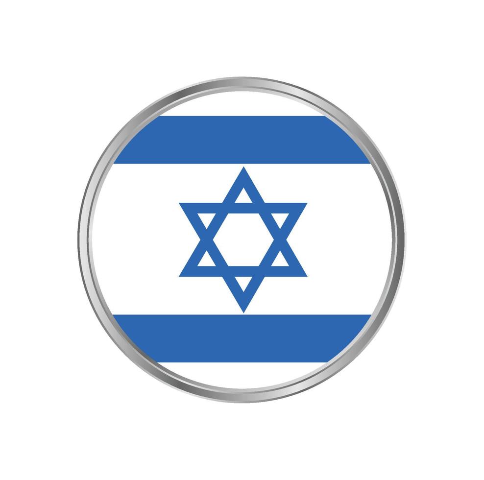 Israel Flag with metal frame vector