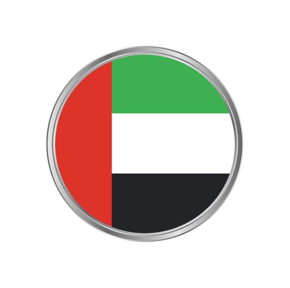 United Arab Emirates Flag with metal frame vector