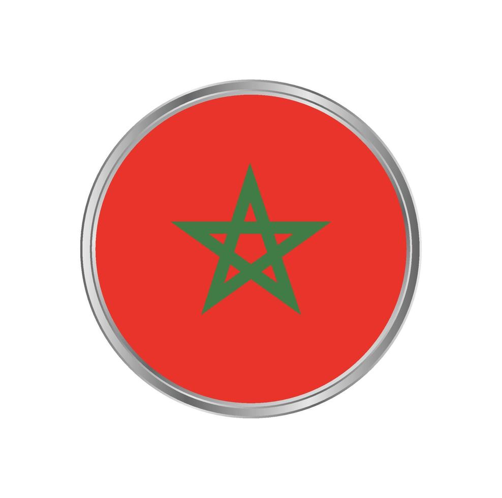 Morocco Flag with metal frame vector