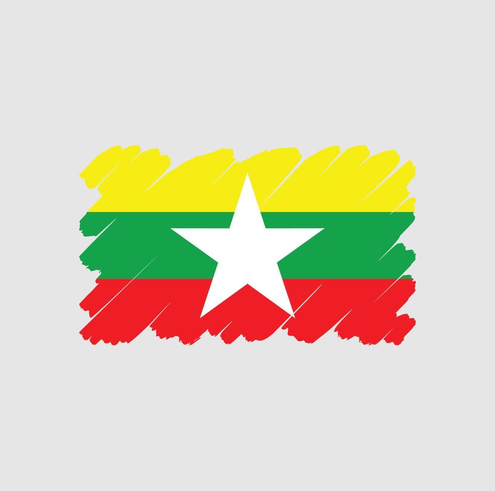 Myanmar Flag Free Vector Design