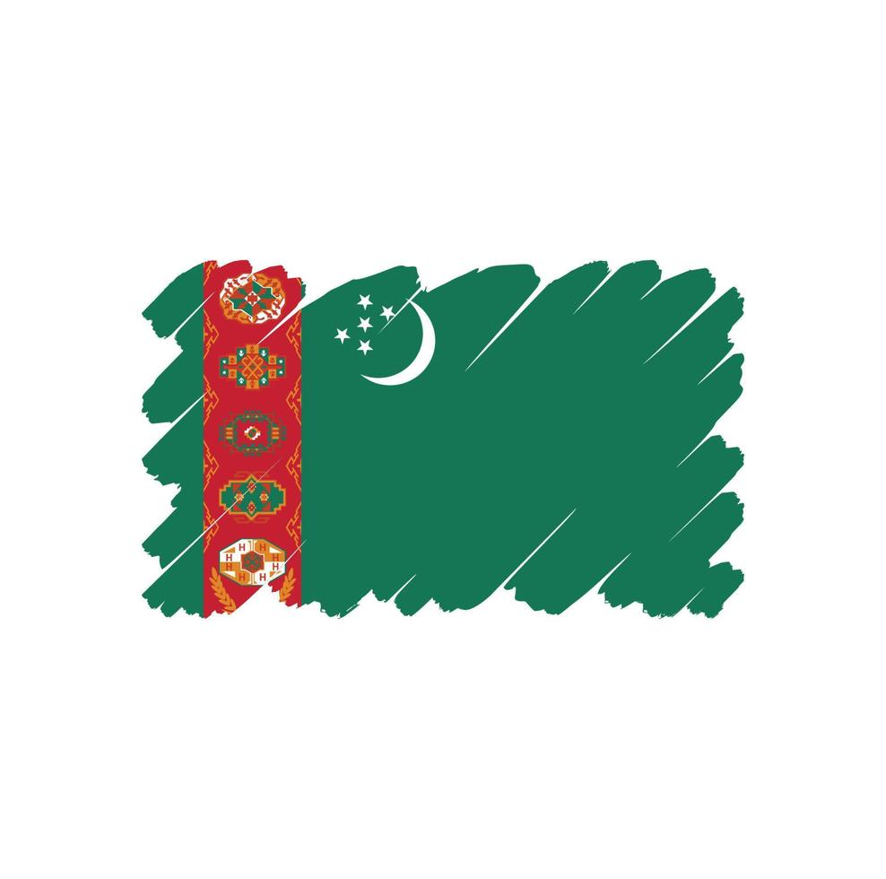 diseño de vector libre de bandera de turkmenistán