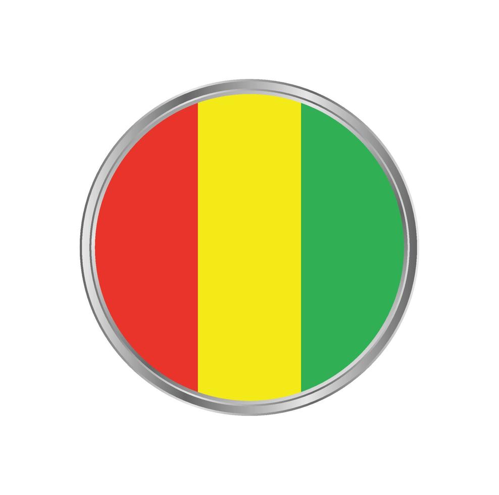 bandera de guinea con marco de círculo vector