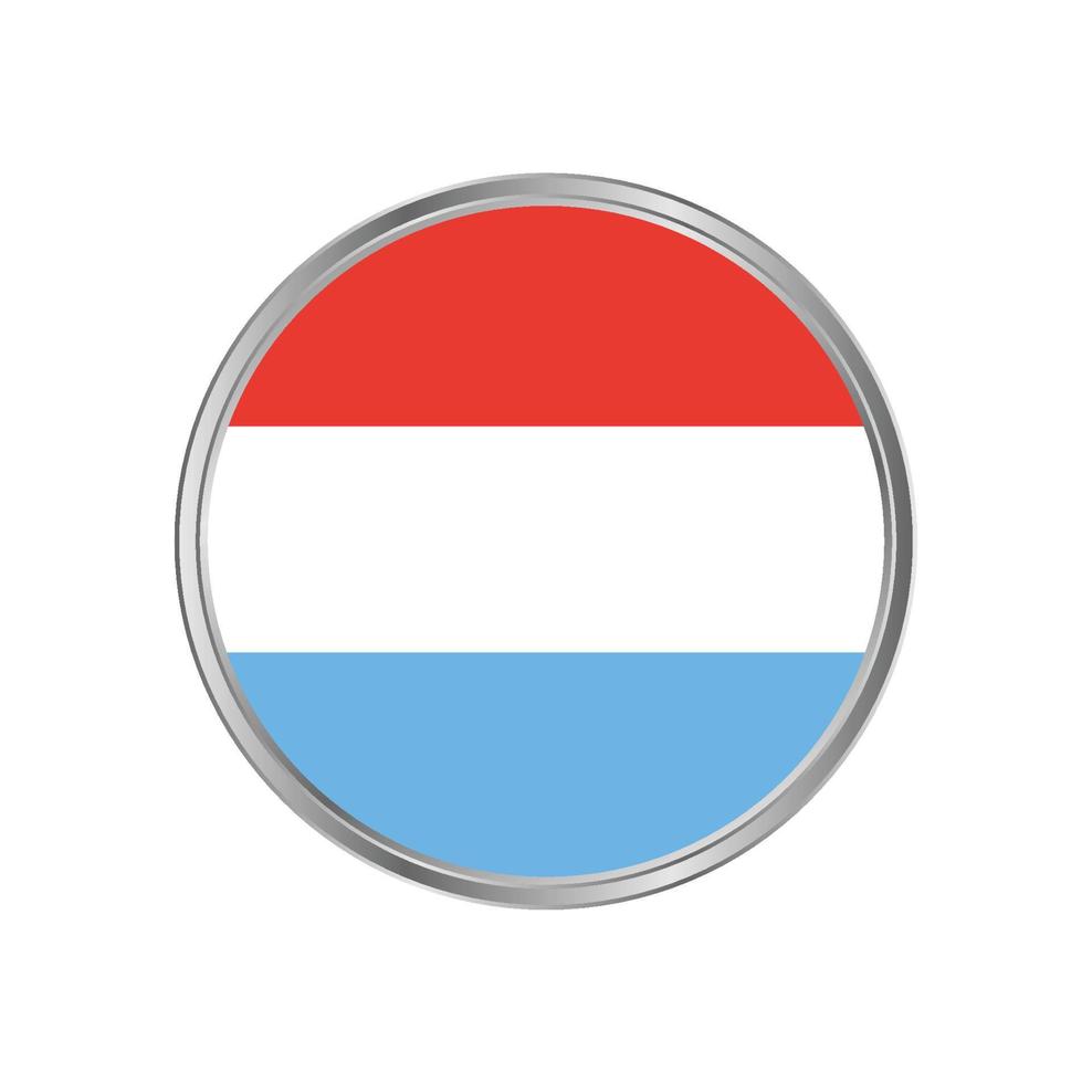 Luxembourg Flag with metal frame vector