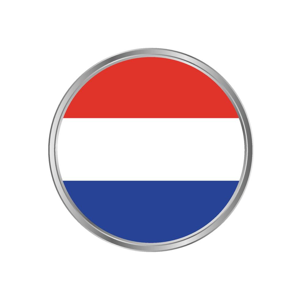 Netherlands Flag with metal frame vector