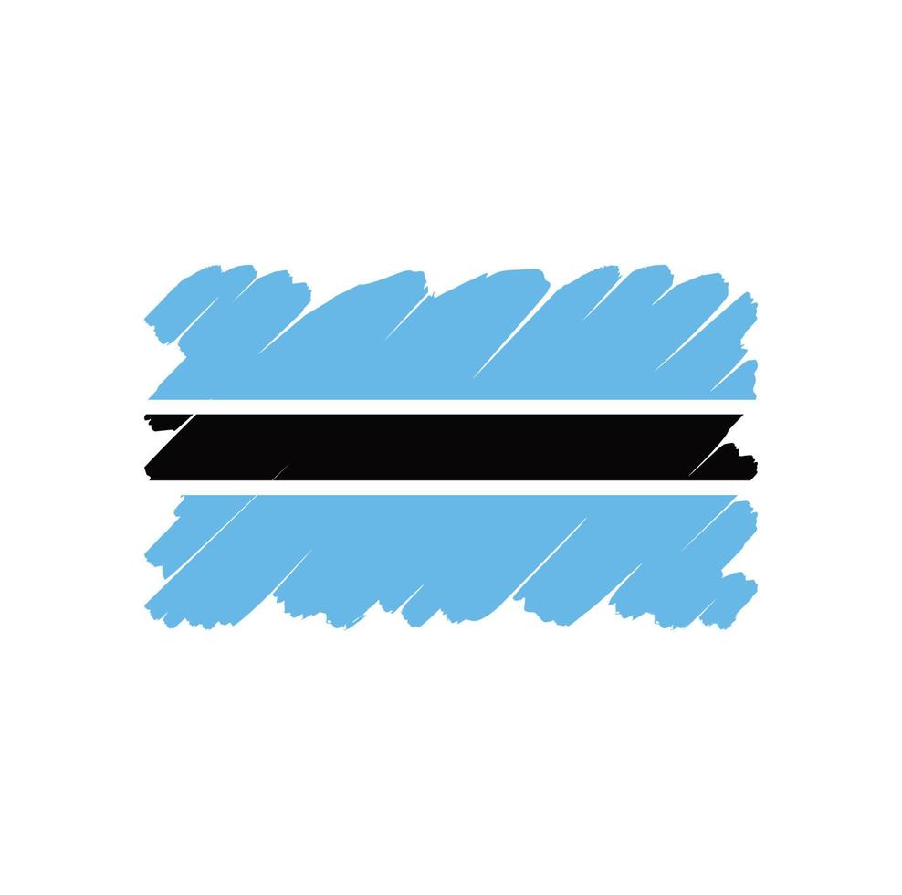 Botswana flag vector