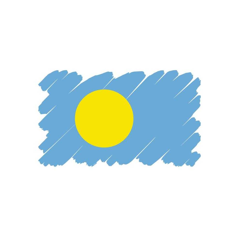 diseño de vector libre de la bandera de palau