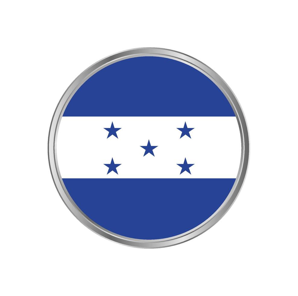 bandera de honduras con marco de círculo vector