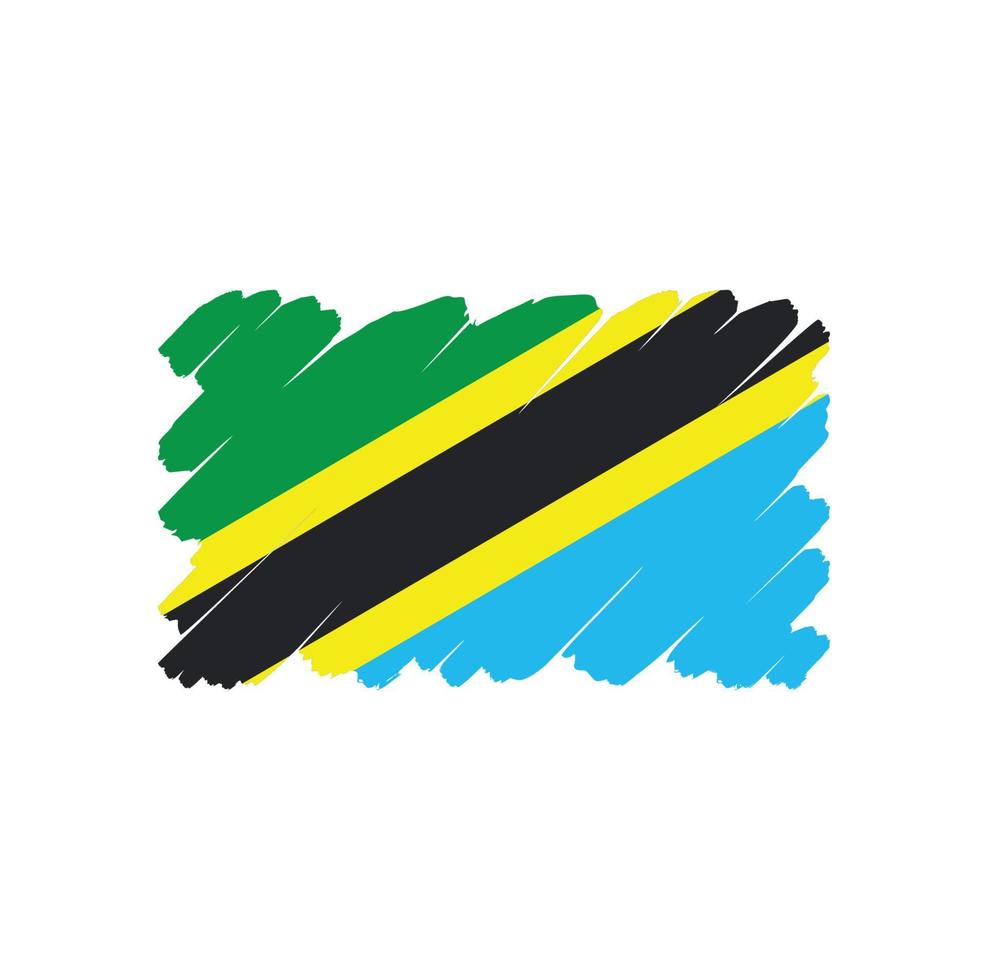 vector de bandera de tanzania