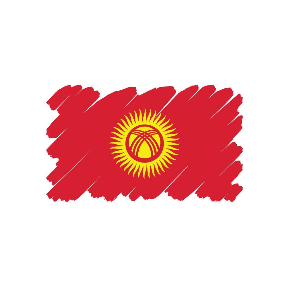 Kyrgyzstan flag vector