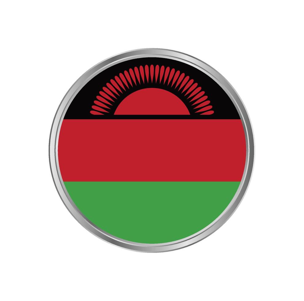 bandera de malawi con marco de círculo vector