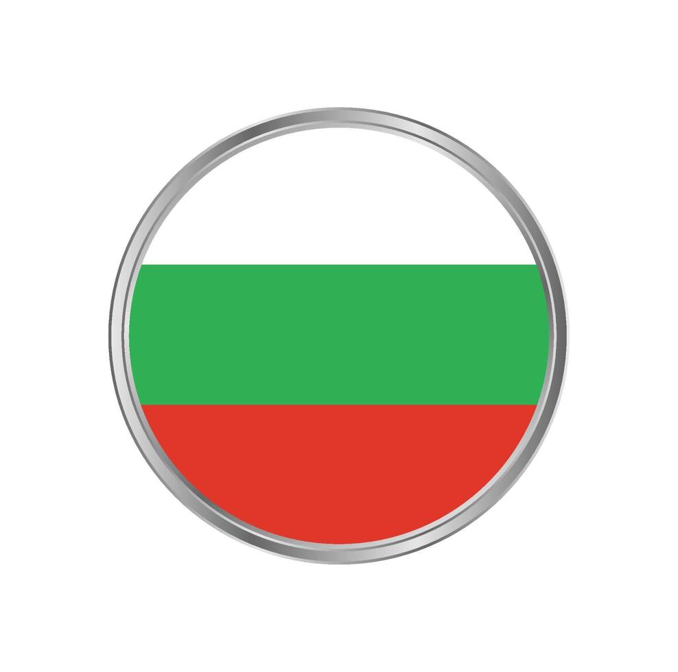 Bulgaria Flag with metal frame vector