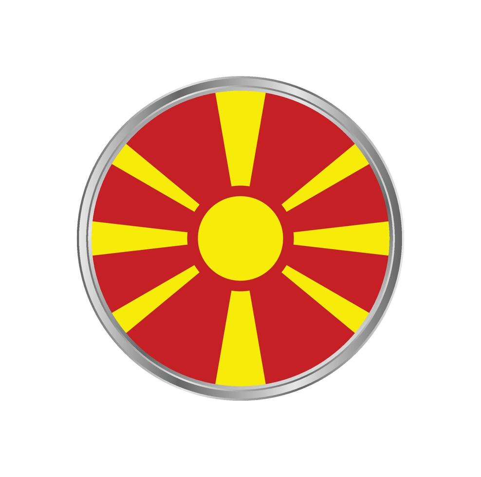 North Macedonia flag with circle frame vector