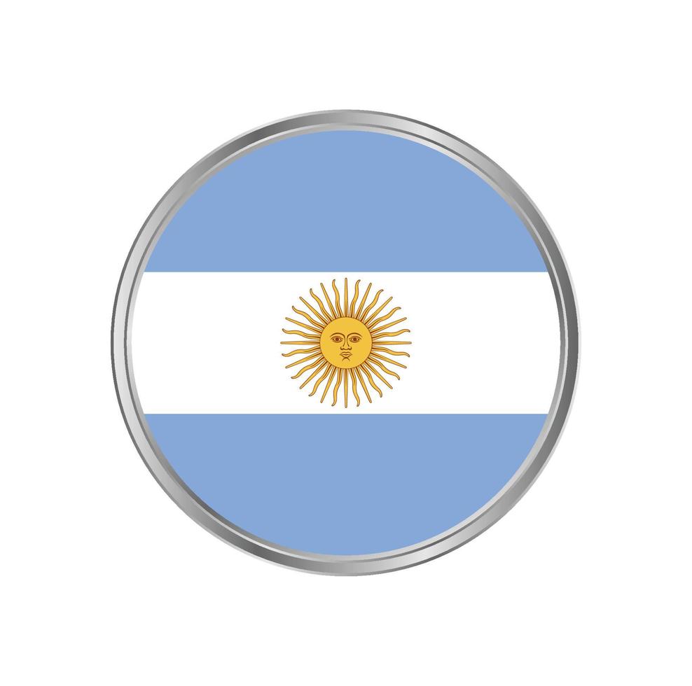 bandera argentina con marco de círculo vector