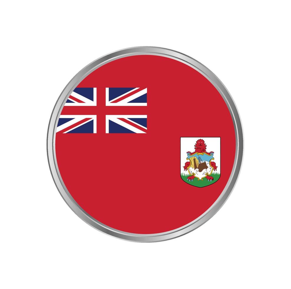 bandera de bermudas con marco de círculo vector