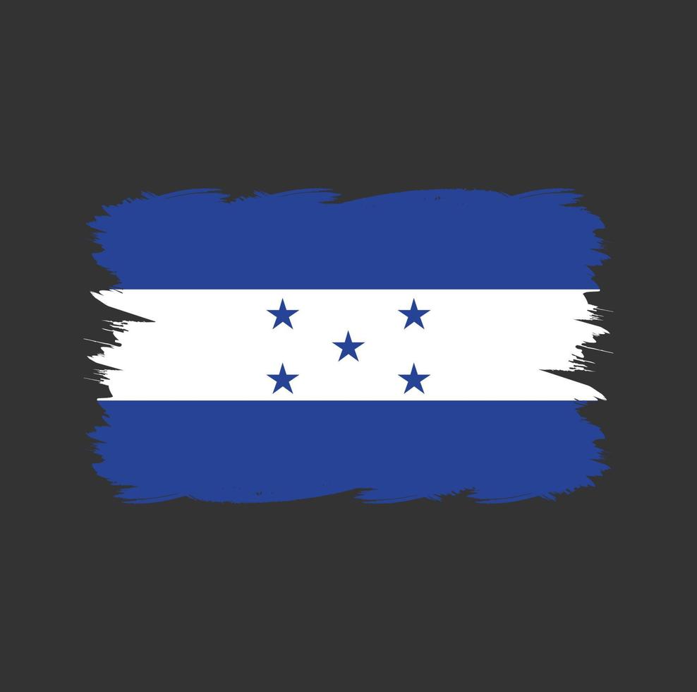 bandera de honduras con pincel de acuarela vector
