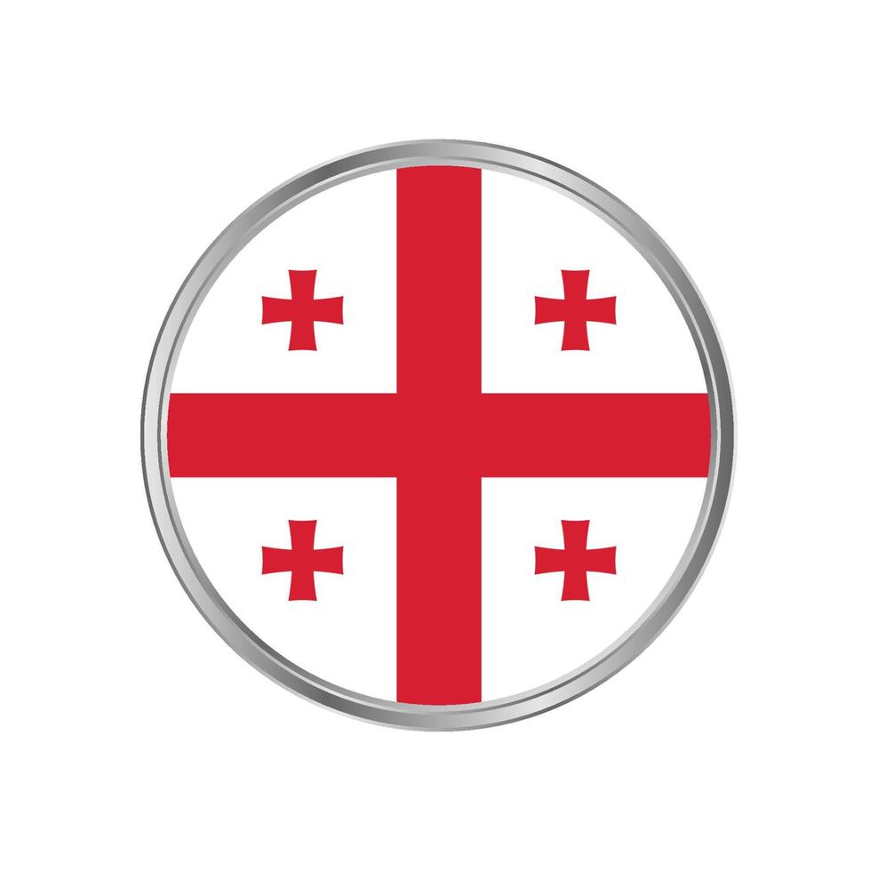 bandera de georgia con marco de metal vector