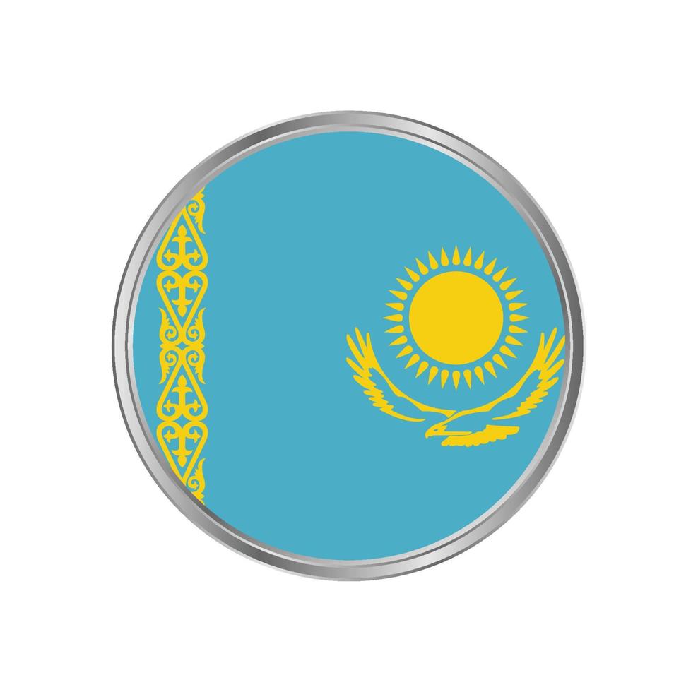 bandera de kirguistán con marco de círculo vector