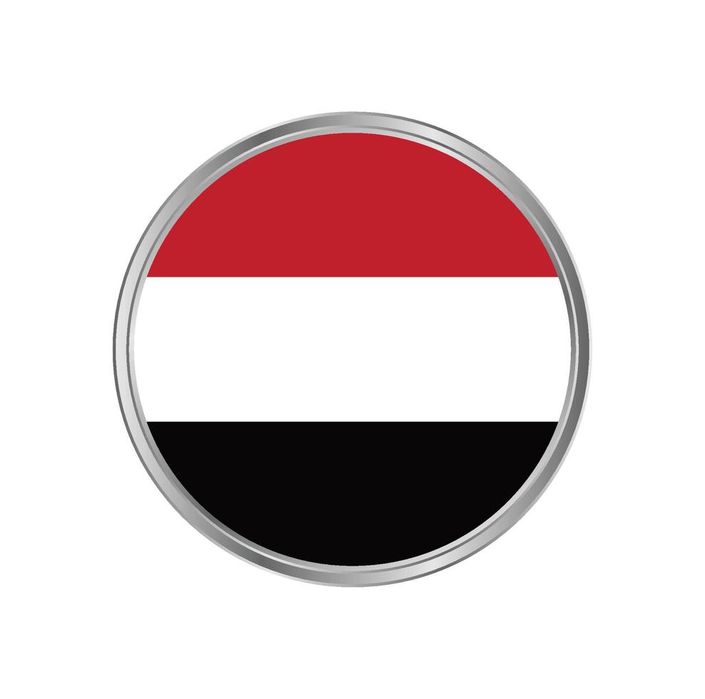 Yemen flag with circle frame vector