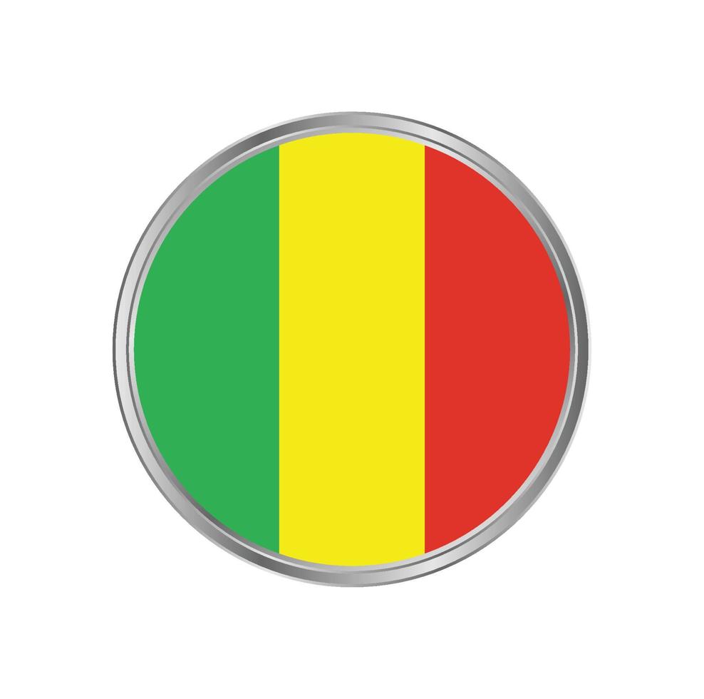 bandera de malí con marco de círculo vector