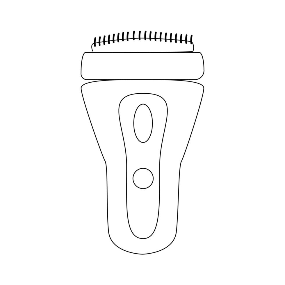 Electric shaver. Hairdresser tool outline isoleted icon vector