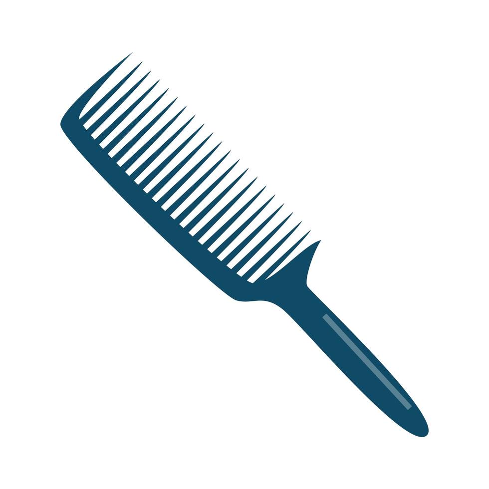 peine. peluquero, herramienta, plano, isoleted, icono vector