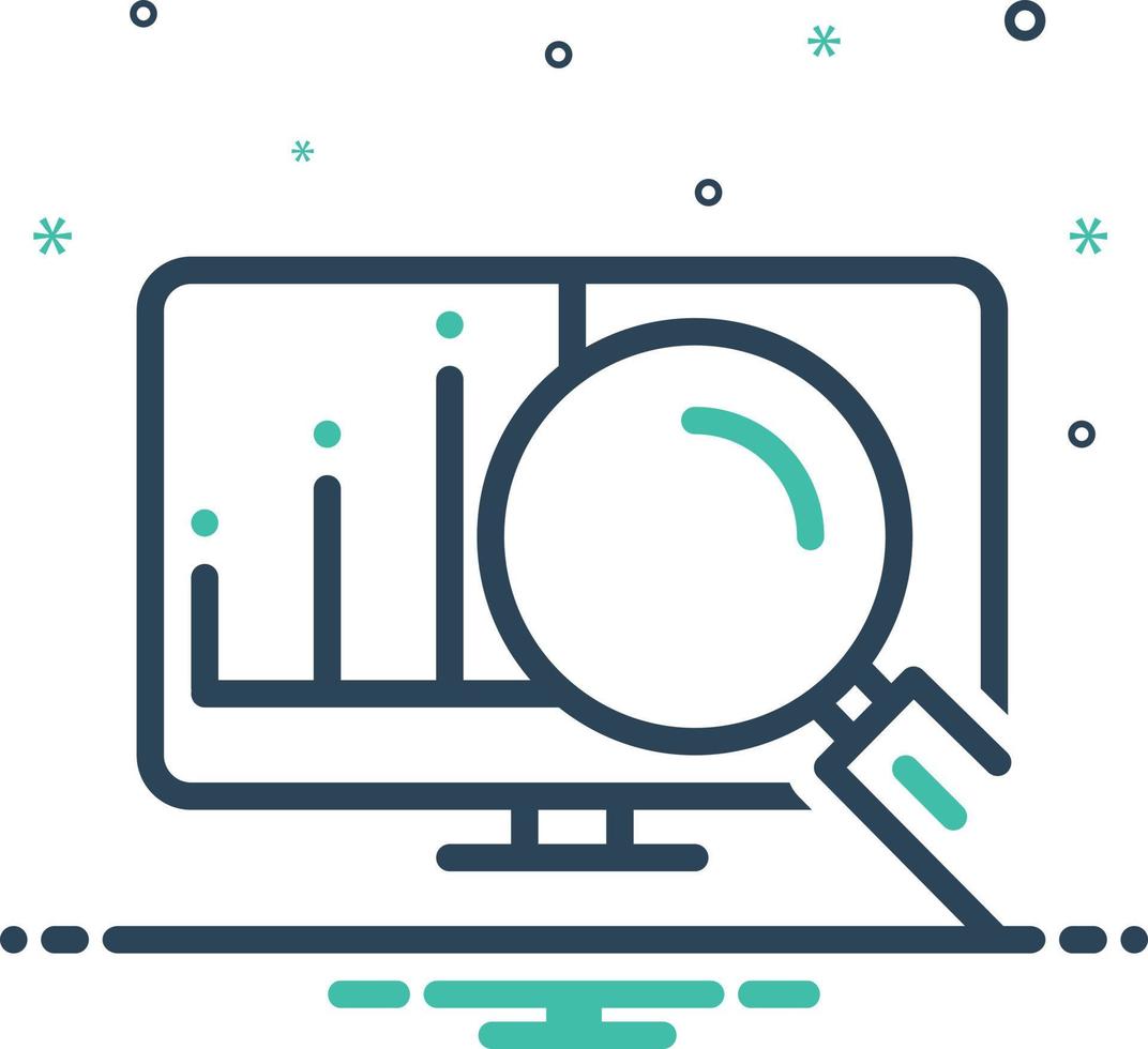 Mix icon for actuarial vector