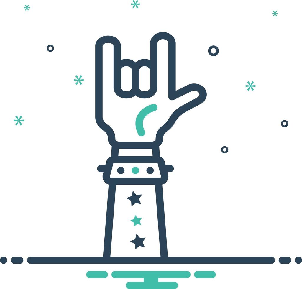 Mix icon for rock vector