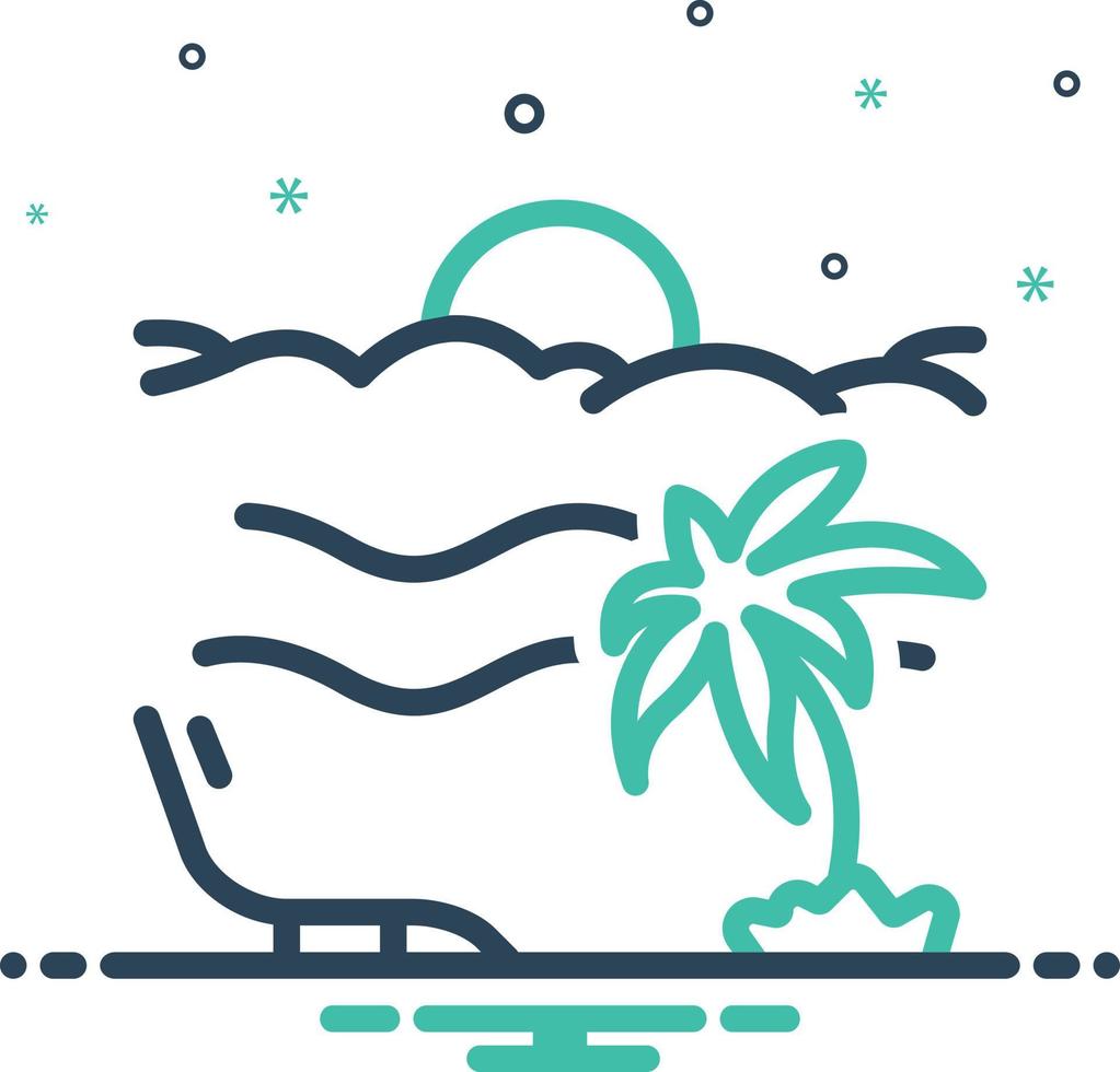 icono de mezcla para vacaciones vector