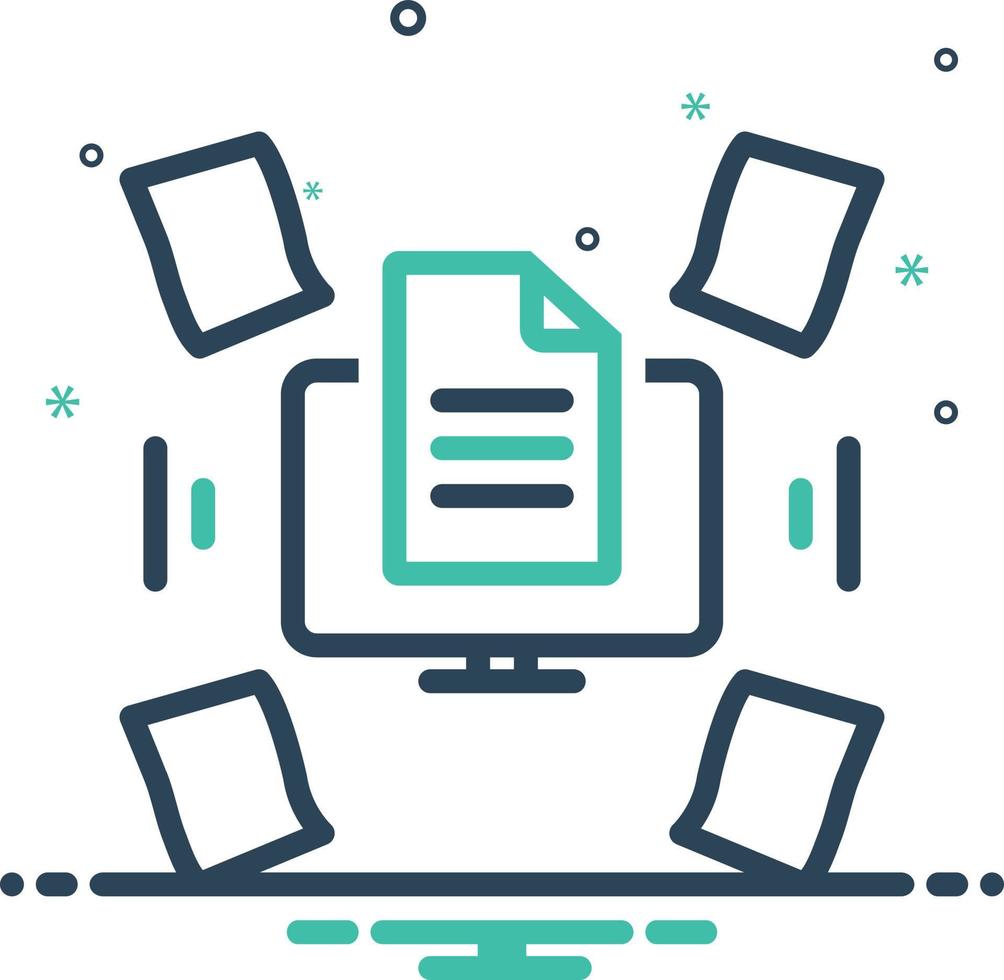 Mix icon for dematerialisation vector