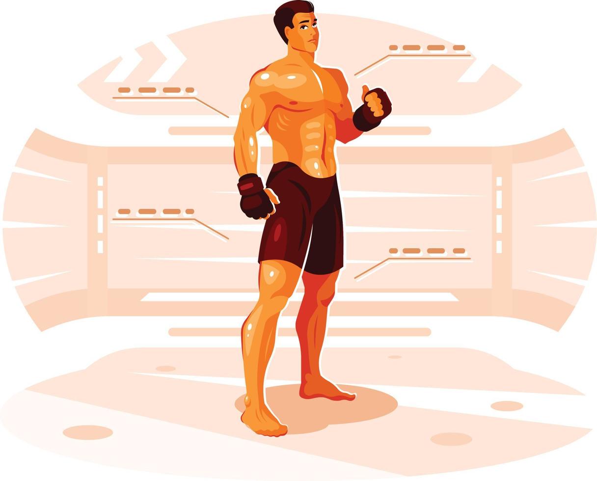 MMA fighter vector